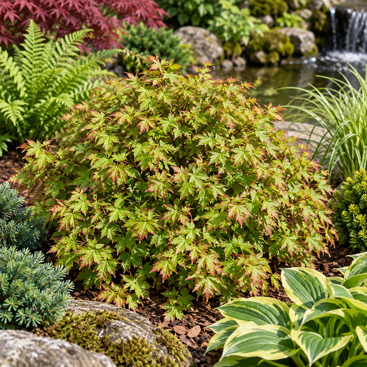 Acer palmatum Little Princess – gradina, imagine ilustrativă