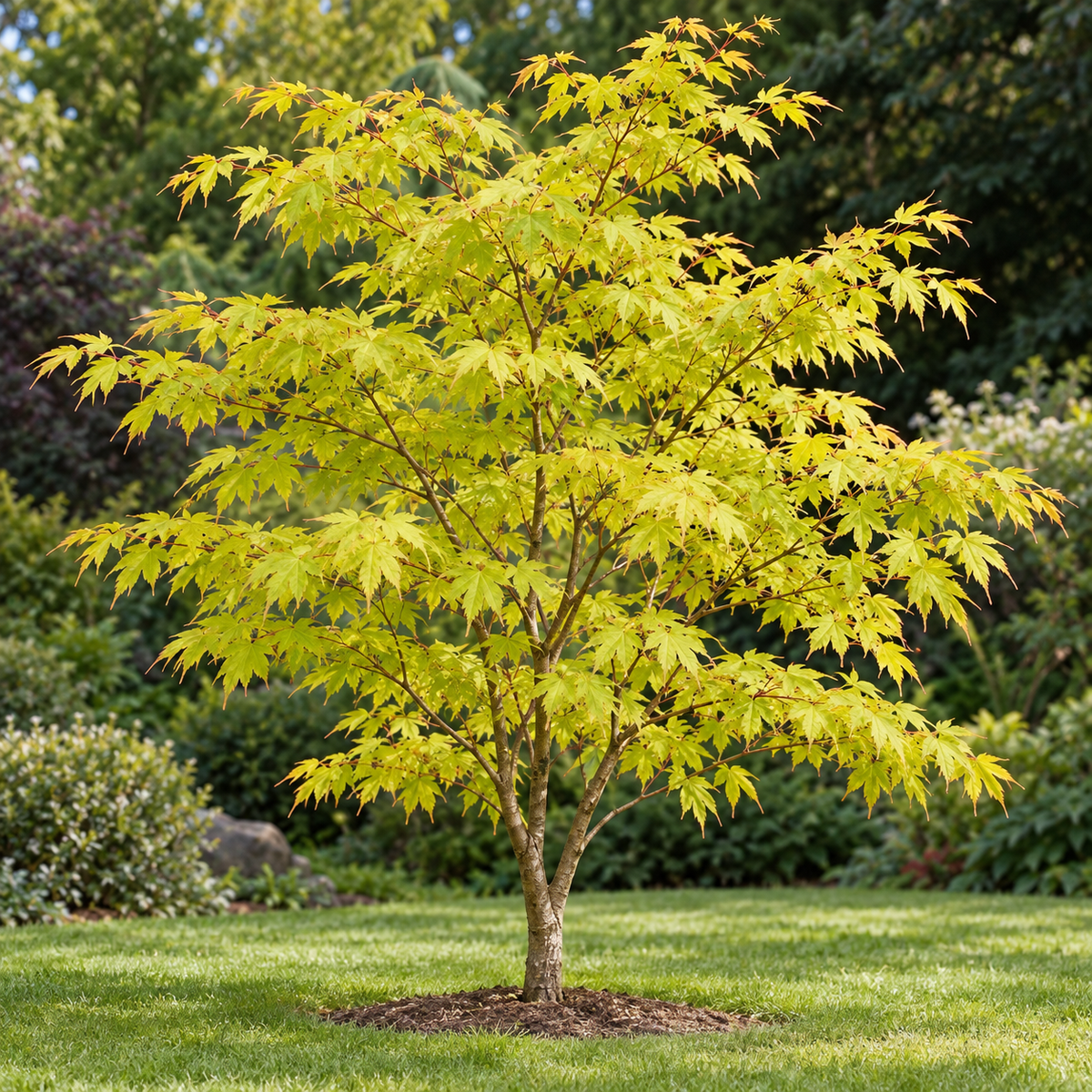 Acer palmatum Aureum – exemplar solitar, imagine ilustrativă