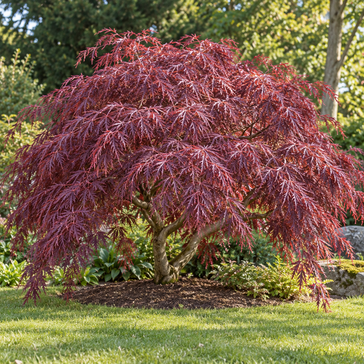 Acer palmatum Tamukeyama – soliter, imagine ilustrativă