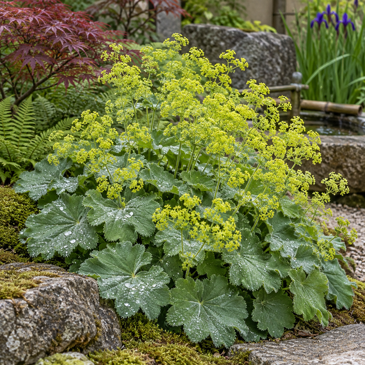 Alchemilla mollis ‘Thriller’ – compoziție în grădină