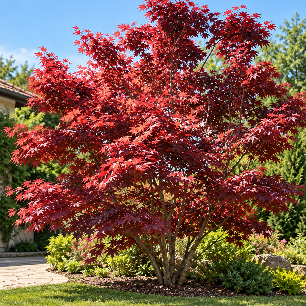 Acer palmatum ‘Red Emperor’ – în grădină