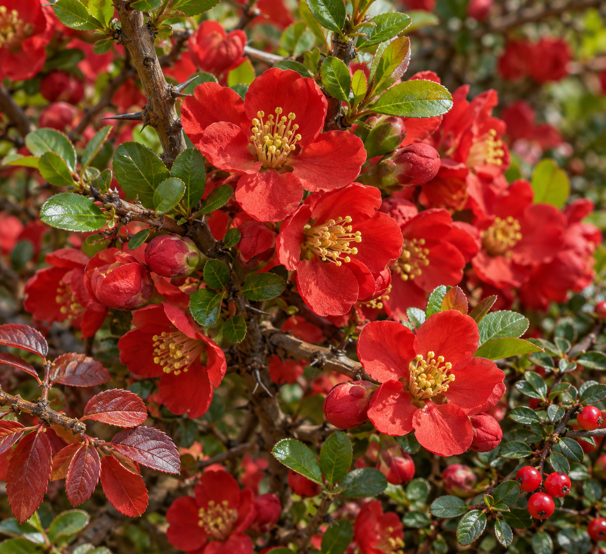 Chaenomeles × superba ‘Nicoline’