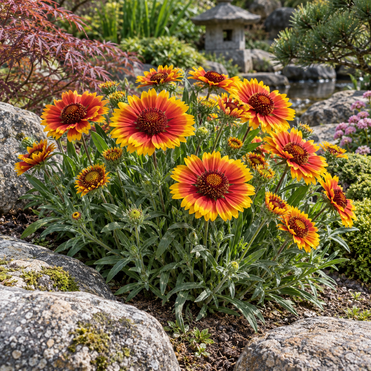 Gaillardia ‘Arizona Sun’ – compoziție în grădină