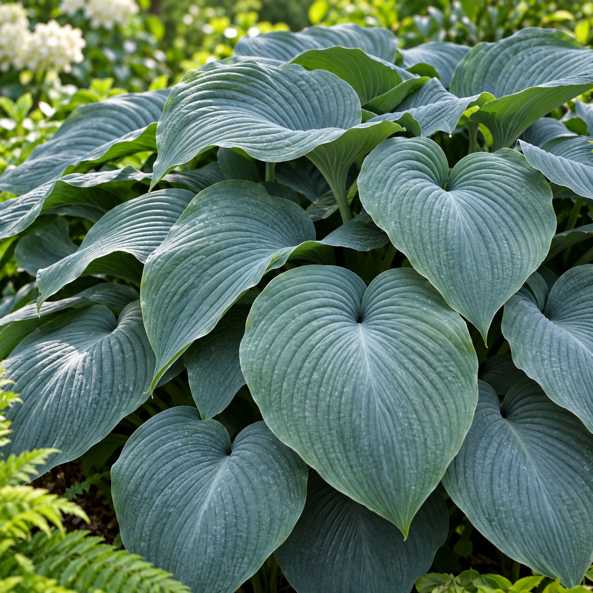 Hosta 'Blue Angel' – detaliu al frunzelor