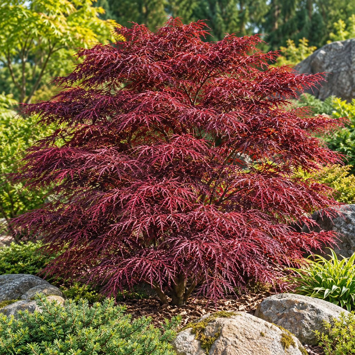 Acer palmatum ‘Lion Heart’ – în grădină
