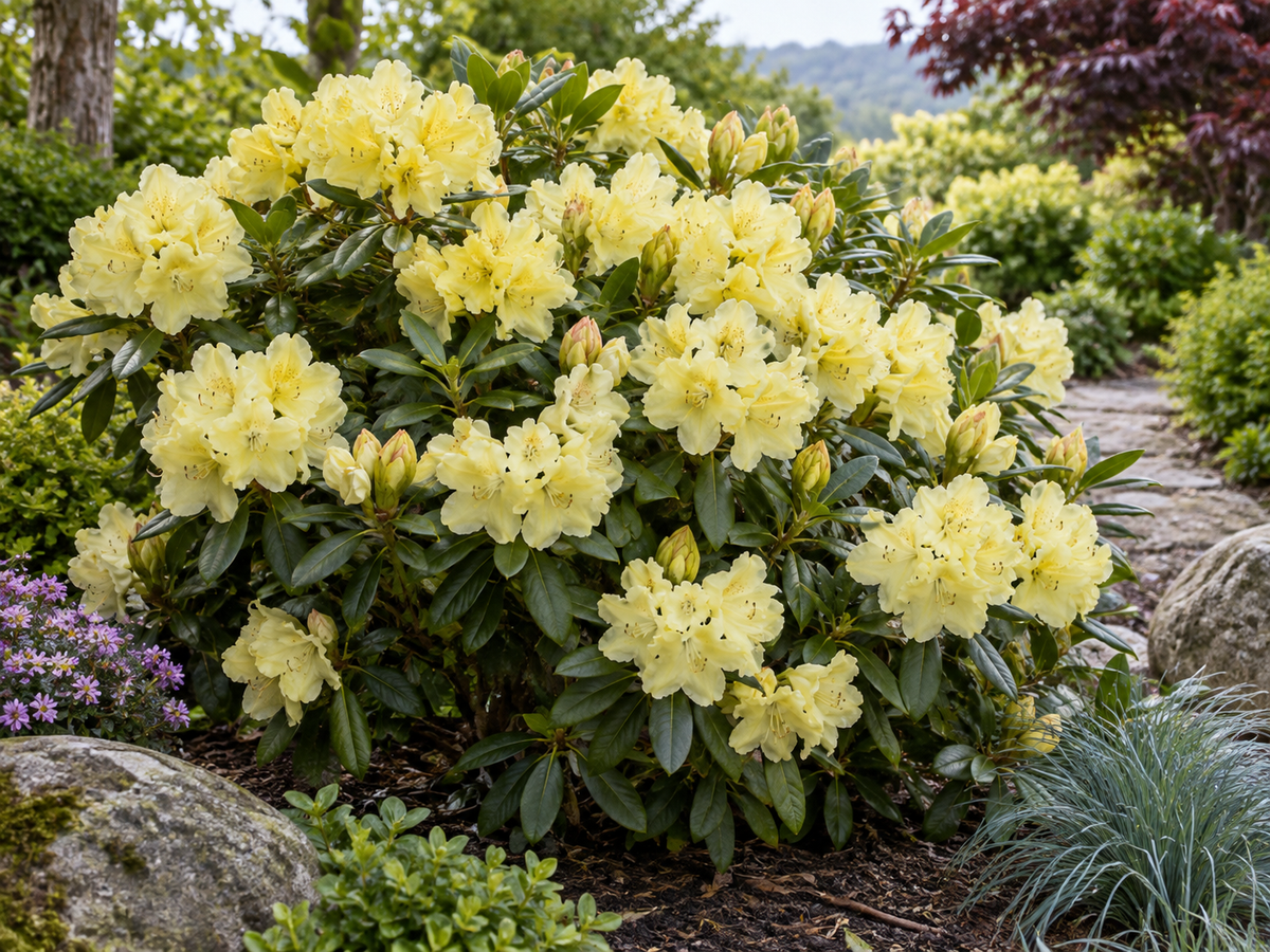Rhododendron Yellow Petticoats – illusztratív növénykép 2
