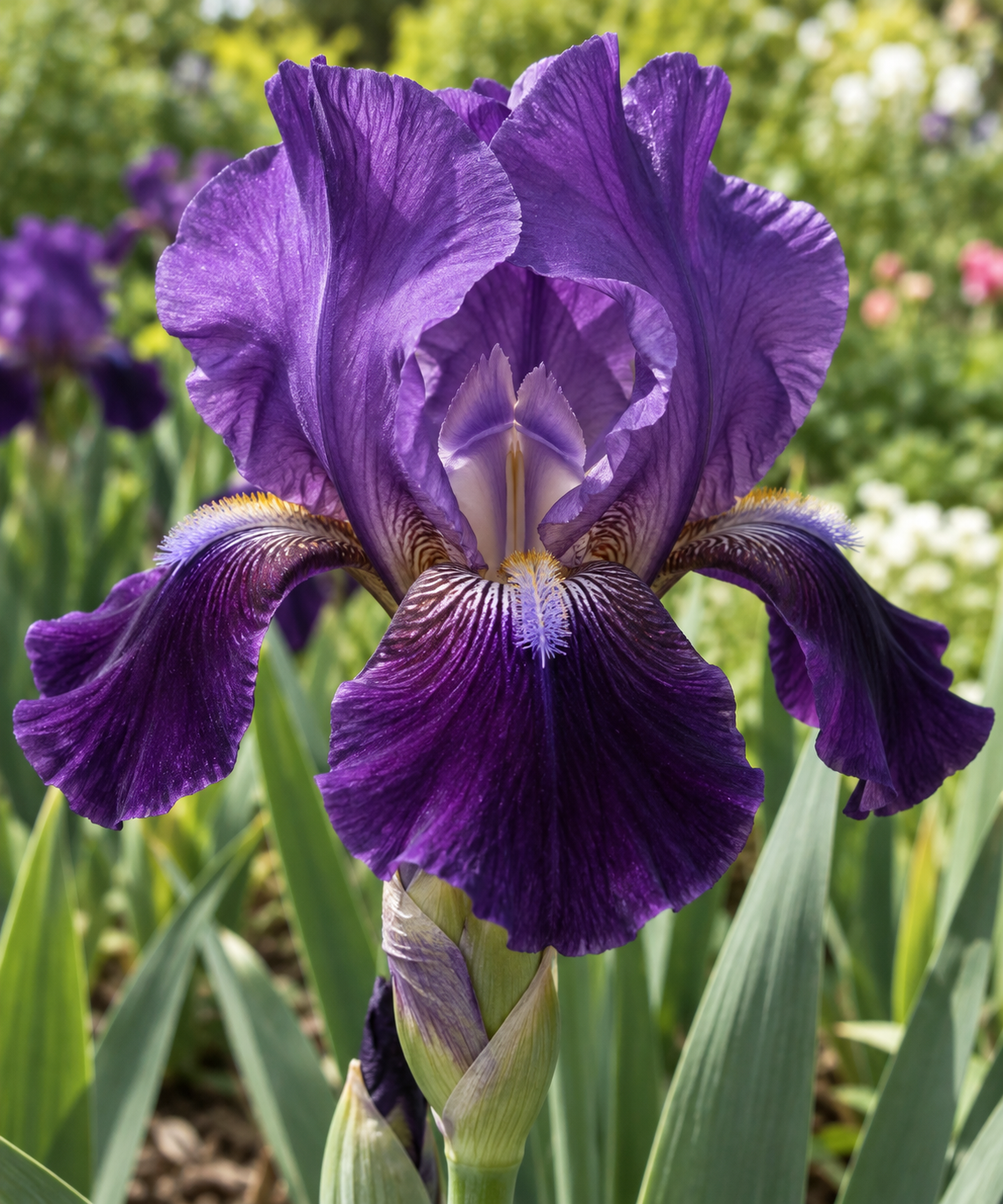 Iris germanica ‘Purple Satin’ – ilustrație orientativă