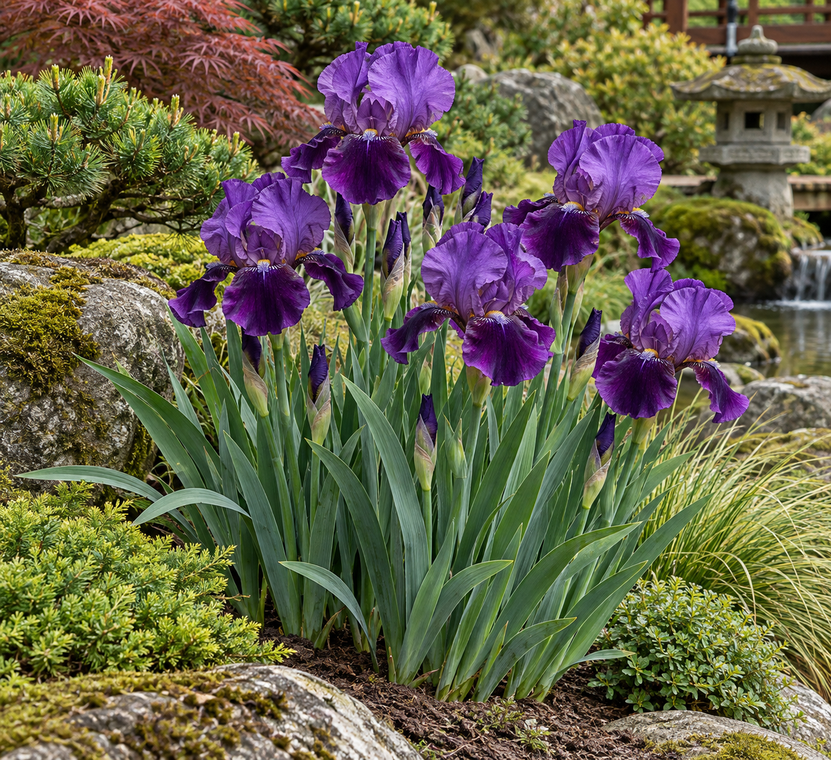 Iris germanica ‘Purple Satin’ – ilustrație orientativă