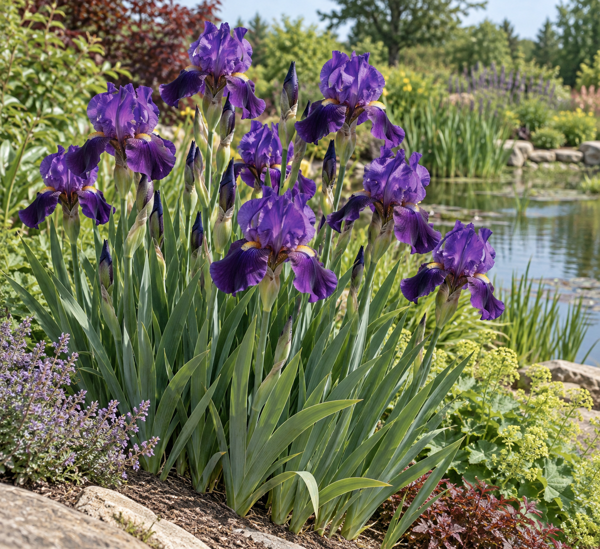 Iris germanica ‘Purple Satin’ – ilustrație orientativă