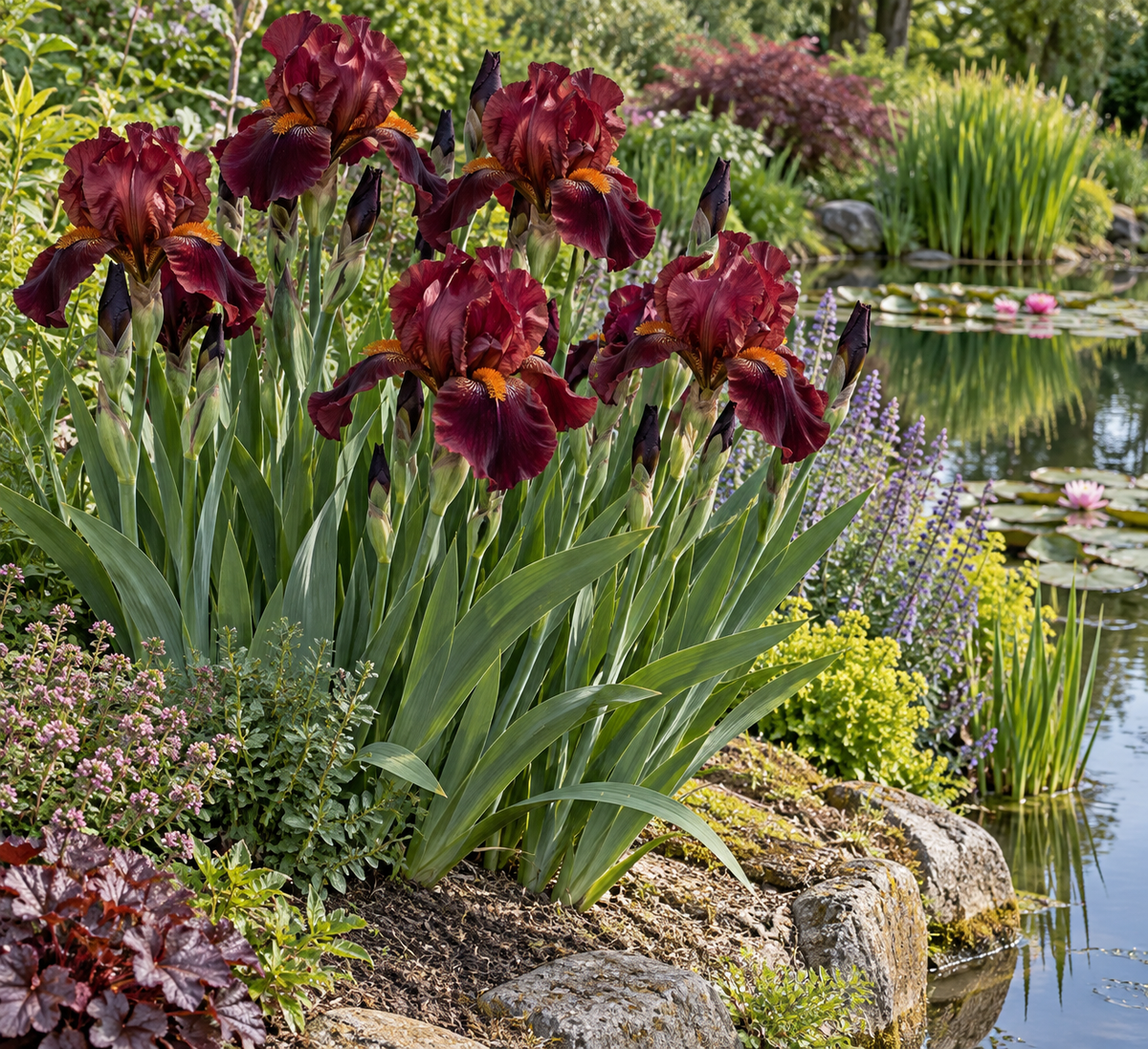 Iris germanica ‘Dark Red’ – ilustrație orientativă