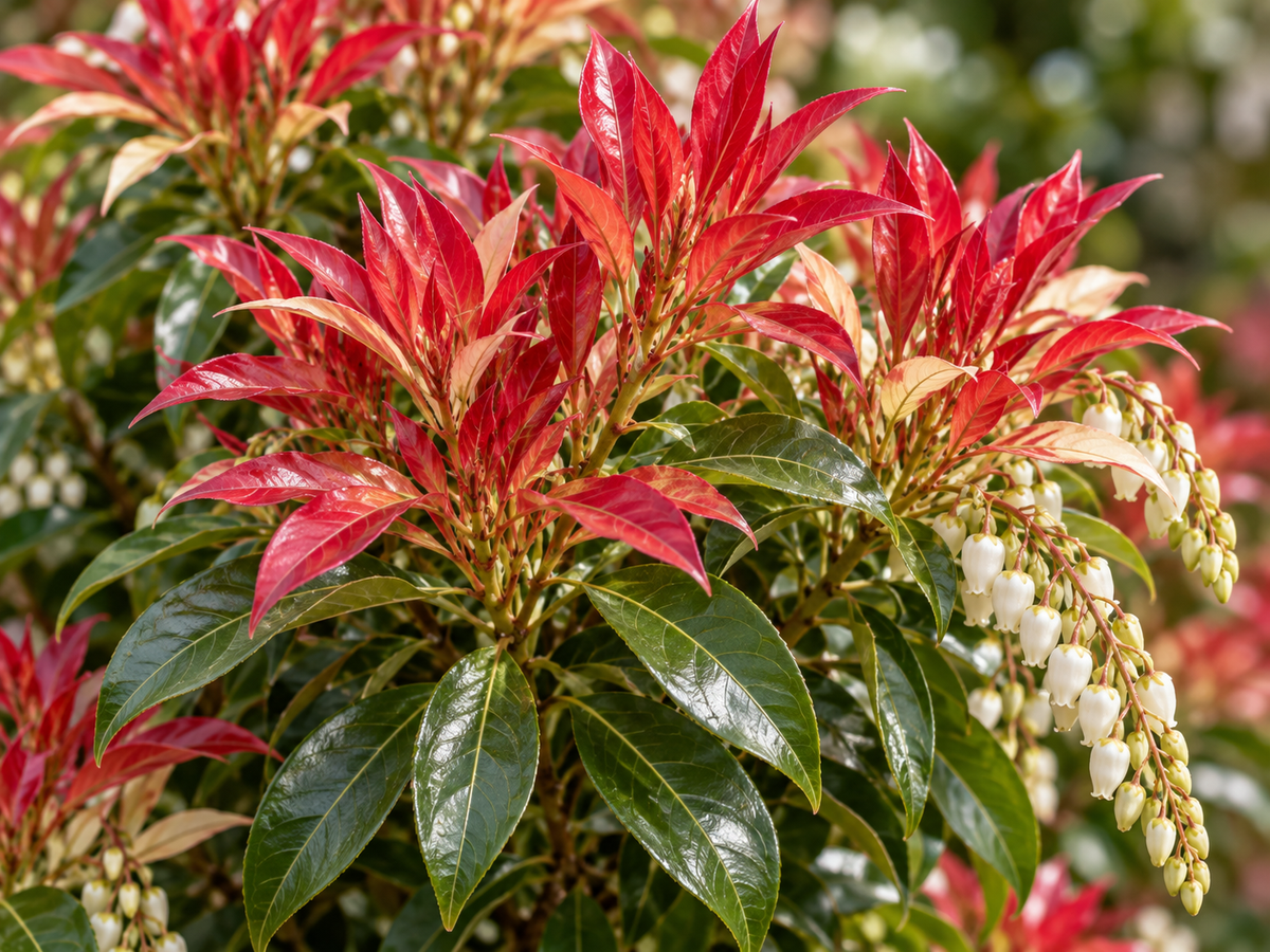 Pieris Forest Flame – illusztratív növénykép 3