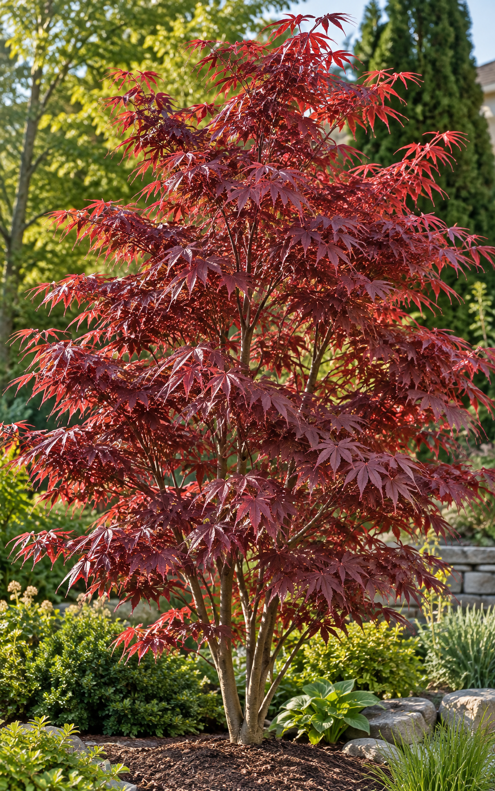 Acer palmatum ‘Trompenburg’ – în grădină