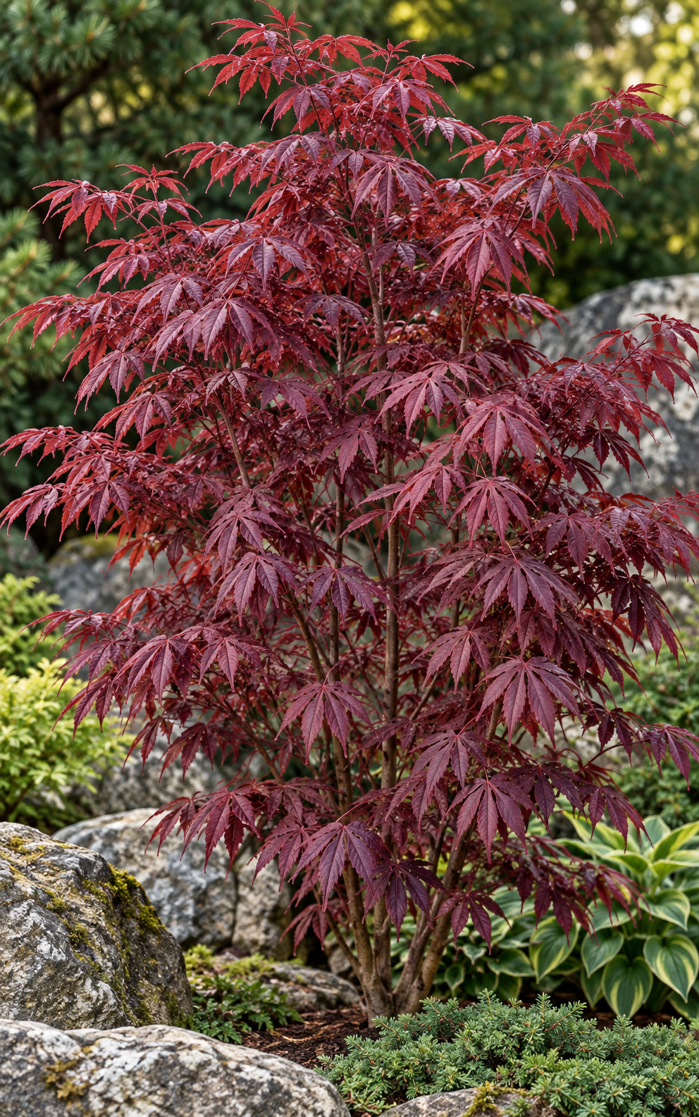 Acer palmatum ‘Trompenburg’ – în grădină
