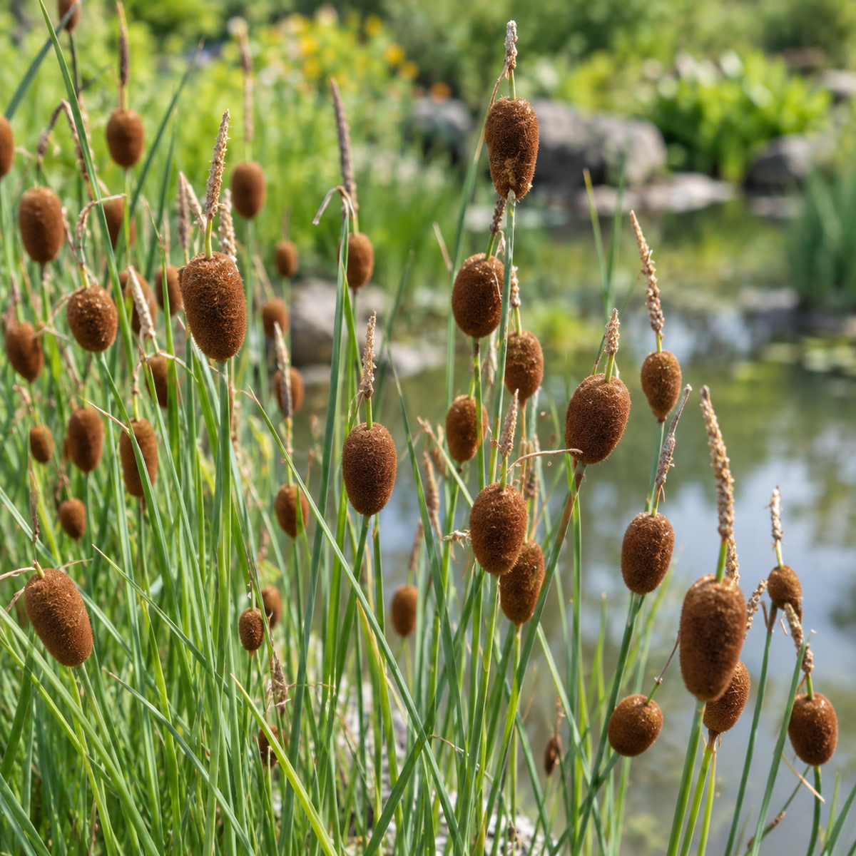 Typha minima – detaliu al inflorescențelor