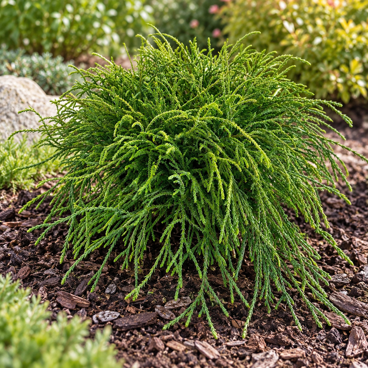 Chamaecyparis pisifera 'Filifera Nana' – port natural