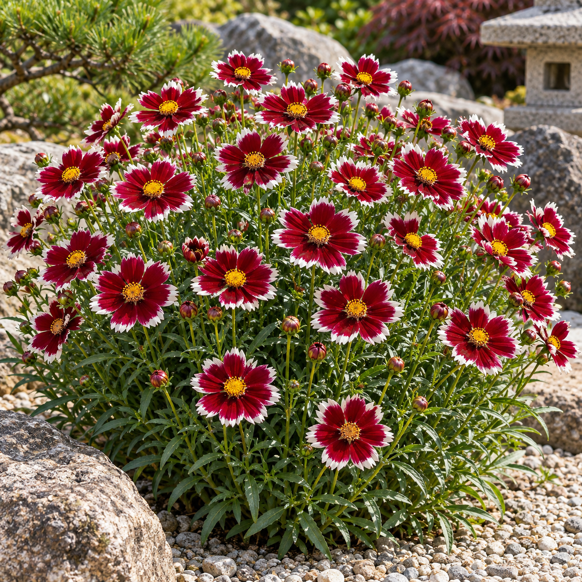Coreopsis ‘Ruby Frost’ – ilustrație AI