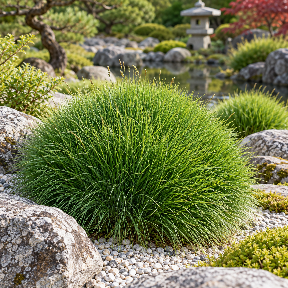 Festuca scoparia – ilustrație AI a plantei mature