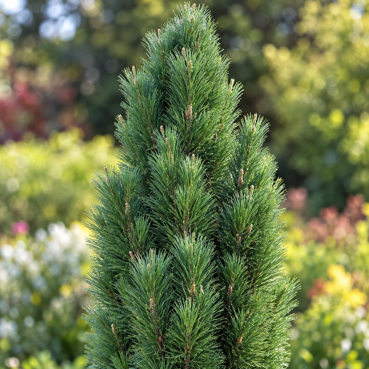 Pinus nigra 'Green Tower' – detaliu al frunzișului și portului, imagine ilustrativă