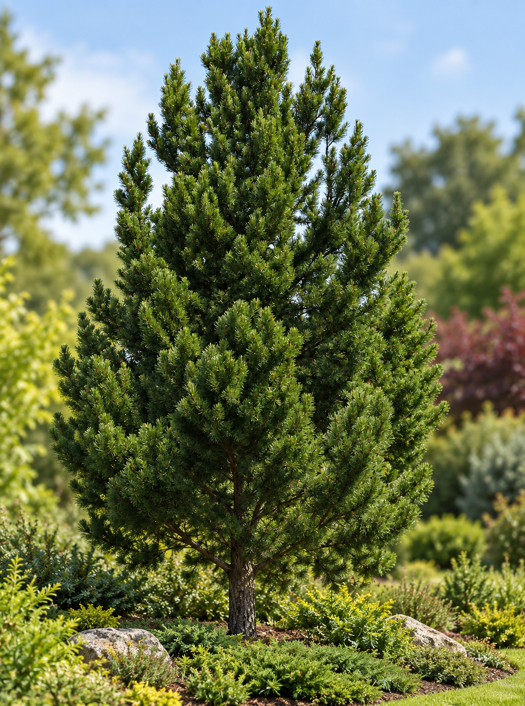 Pinus leucodermis – exemplar ornamental
