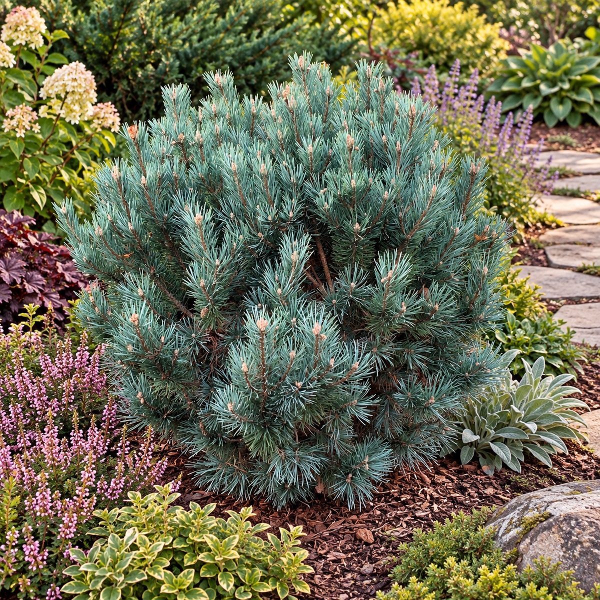 Pinus sylvestris 'Watereri' – compoziție de grădină
